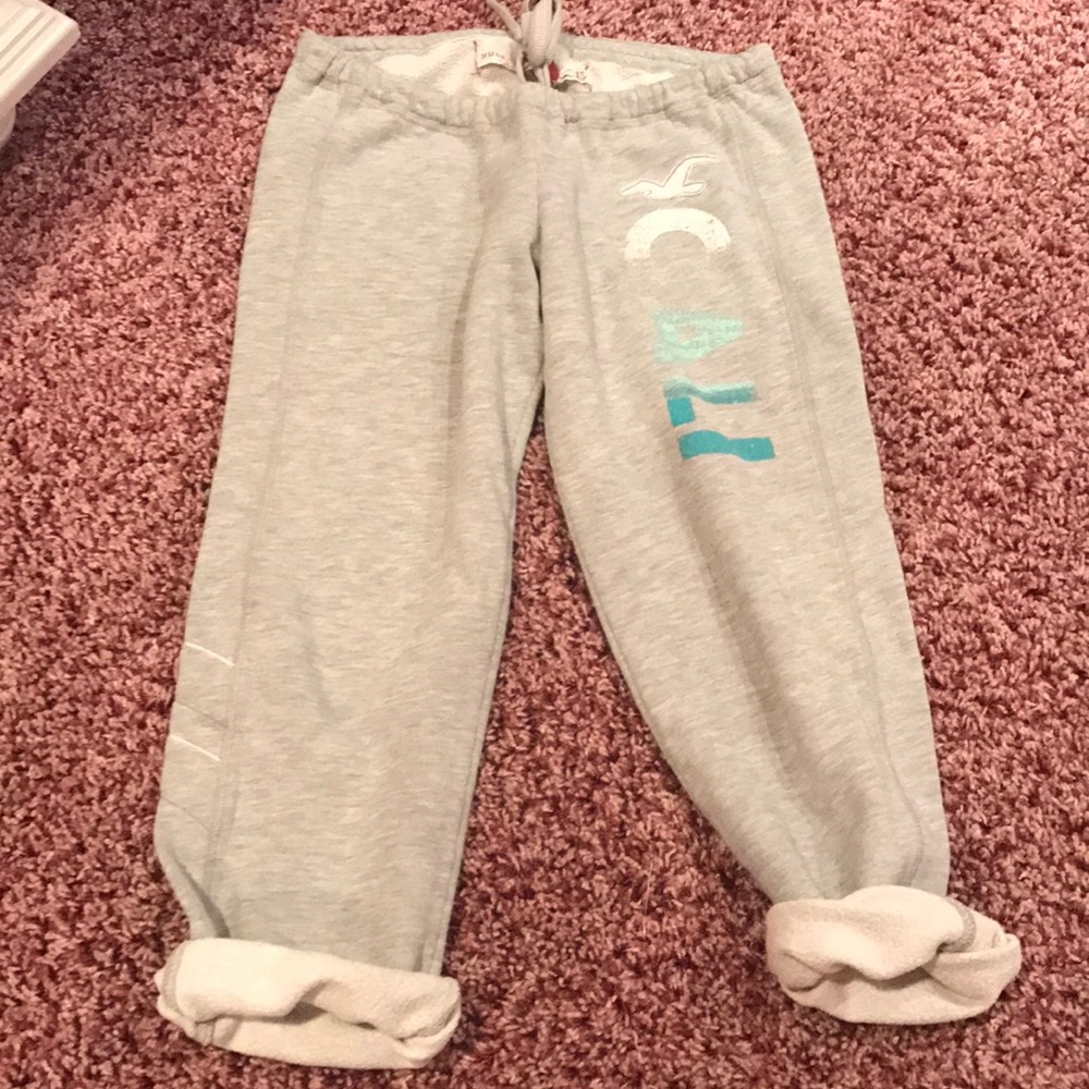 hollister "cali" gray cuffed sweats